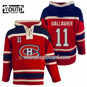 Montreal Canadiens Brendan Gallagher 11 Červená Sawyer Mikiny Hooded - Dětské